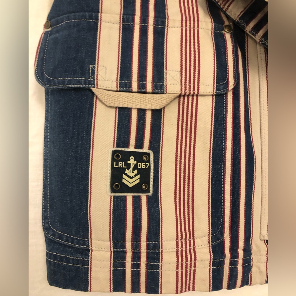 Lauren Jeans Co. striped red, white and blue vintage Jean jacket - size M - Picture 4 of 7